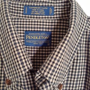Pendleton navy blue wool cotton xl shirt